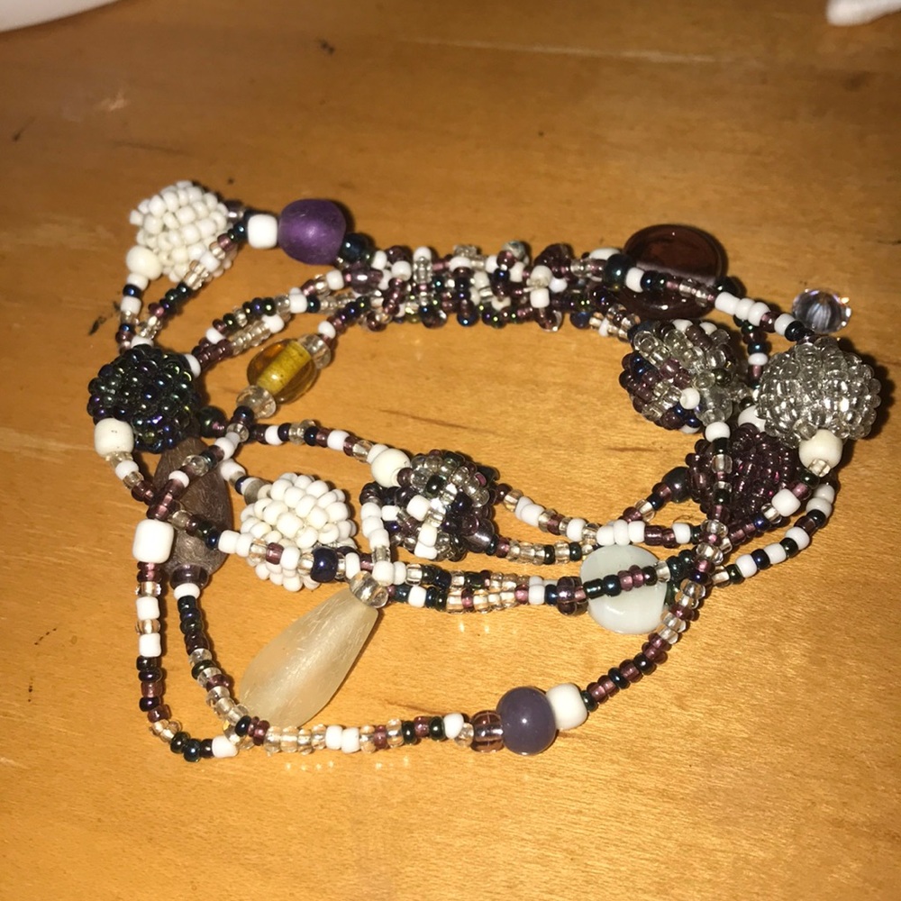 layered purple bracelet